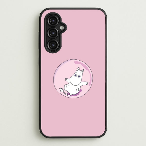 Moomin In A Pink Bubble - Moomin Phone Case for Galaxy A14