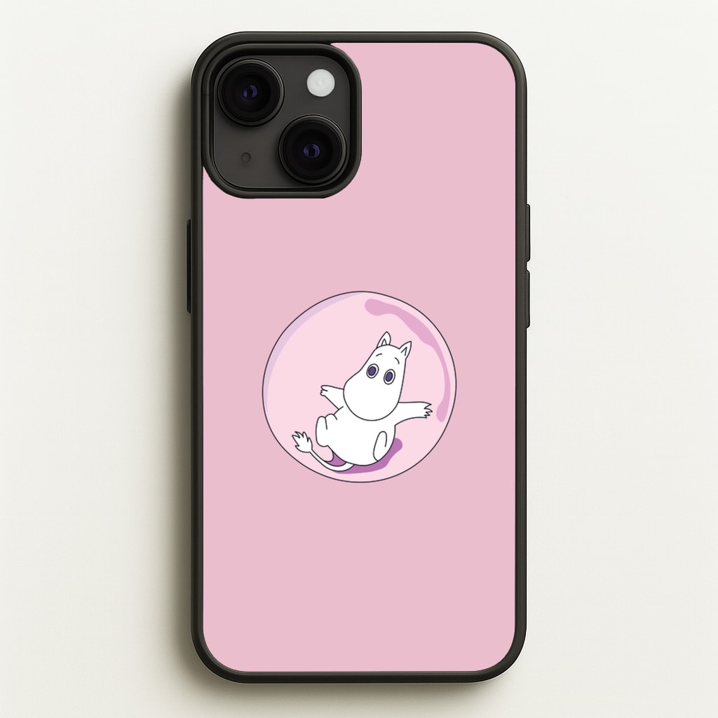 Moomin In A Pink Bubble - Moomin Phone Case for iPhone 13 Mini