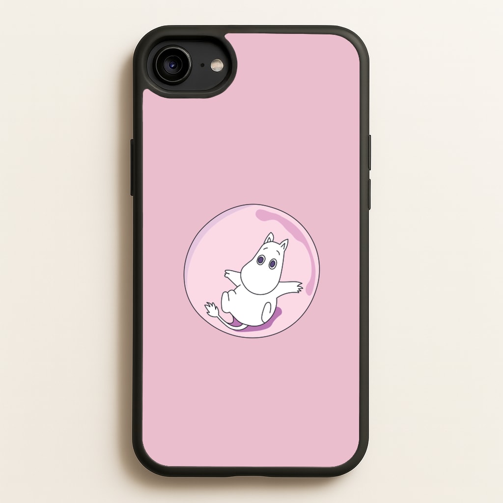 Moomin In A Pink Bubble - Moomin Phone Case for iPhone 6 / 7 / 8 / SE