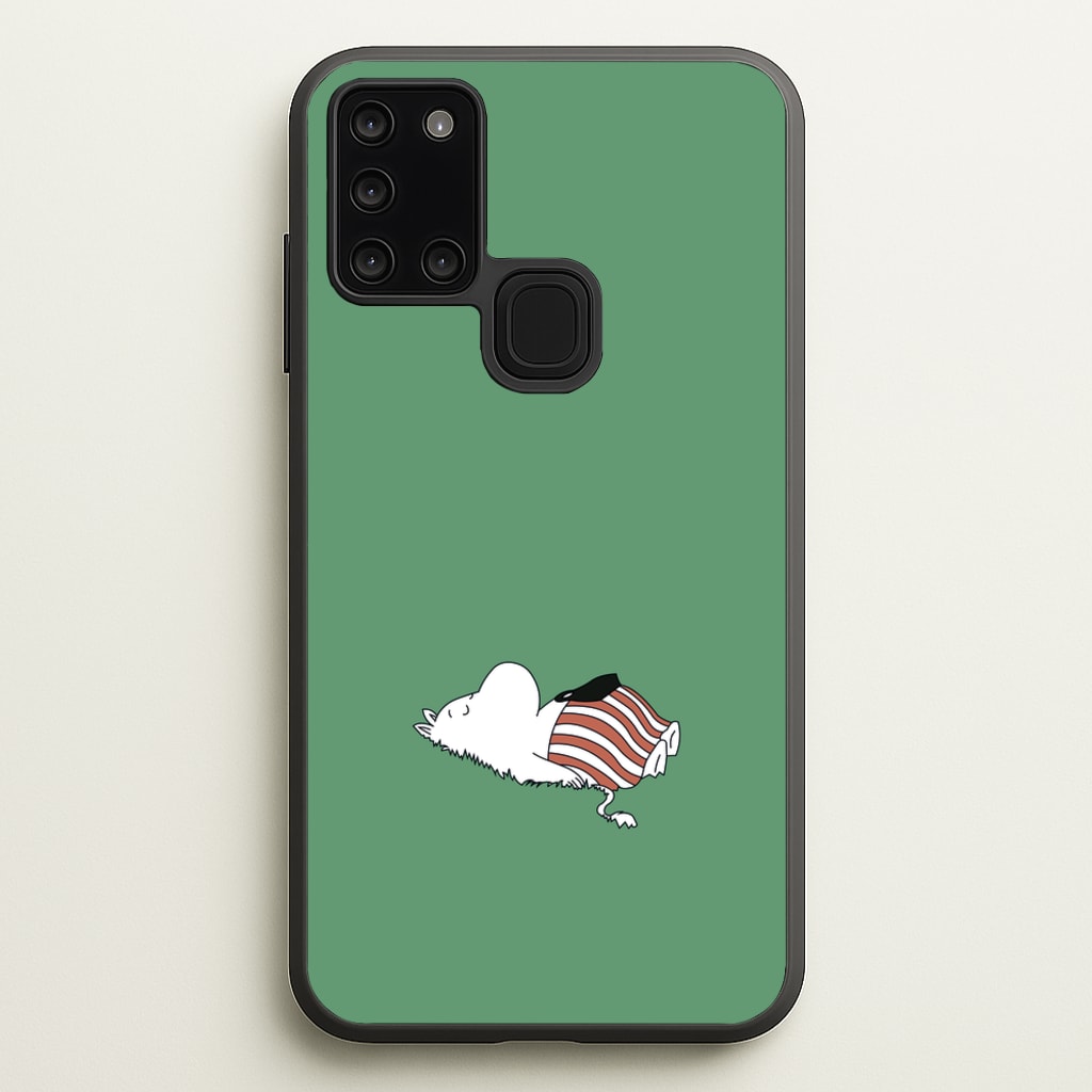 Moom On Grass - Moomin Phone Case for Galaxy A21s