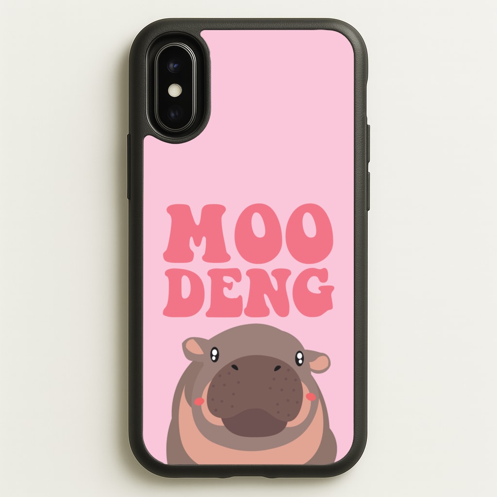 Moo Pink - Moo Deng Phone Case for iPhone X / XS