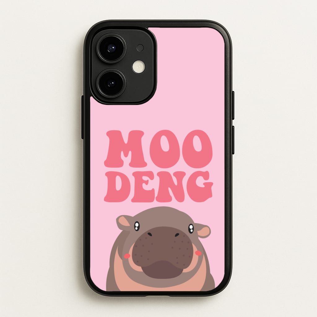Moo Pink - Moo Deng Phone Case for iPhone 12 Mini
