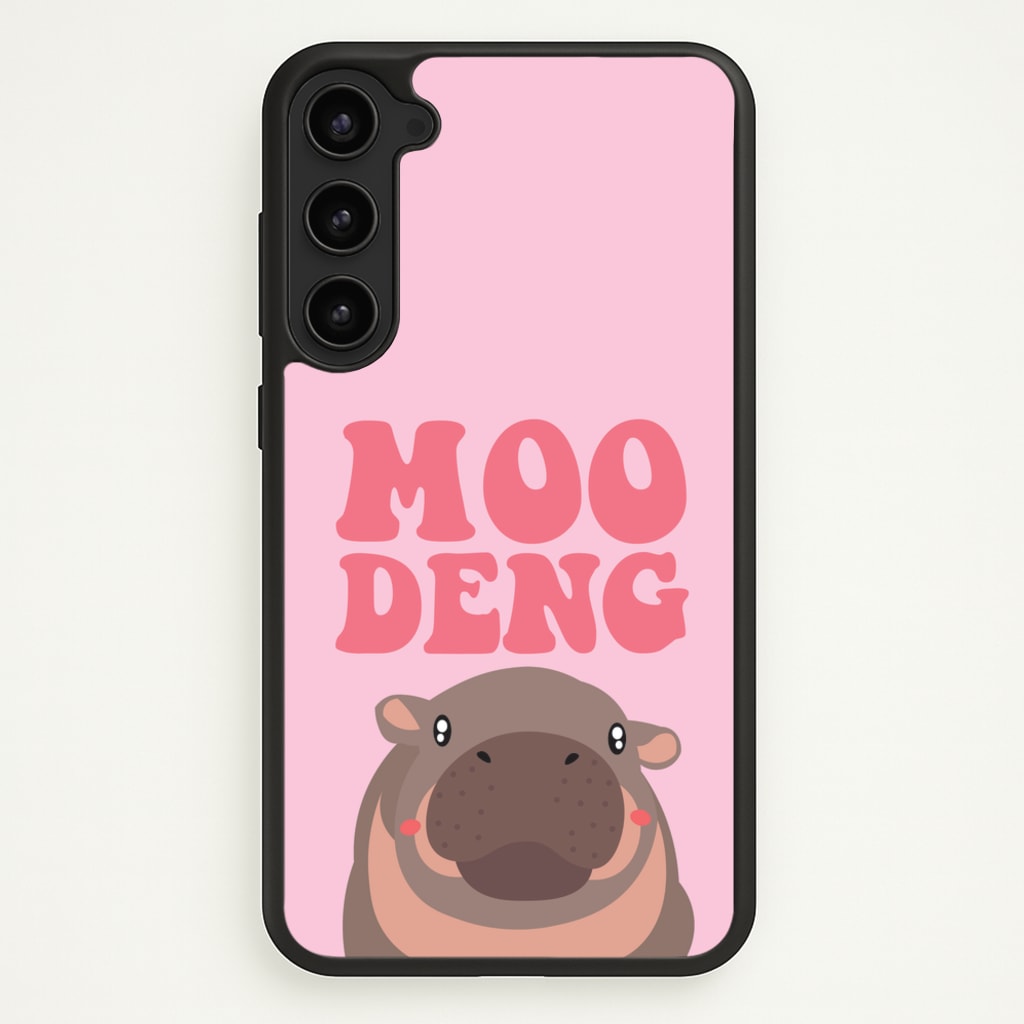 Moo Pink - Moo Deng Phone Case for Galaxy S23