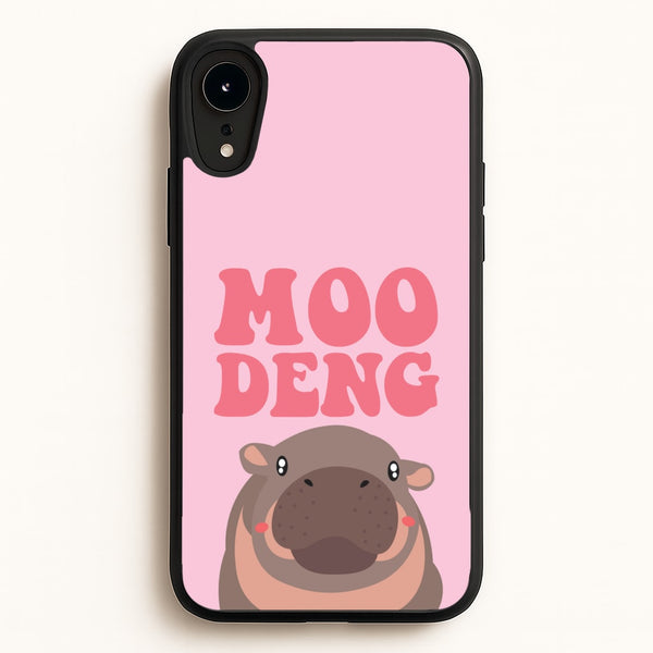 Moo Pink - Moo Deng Phone Case for iPhone XR