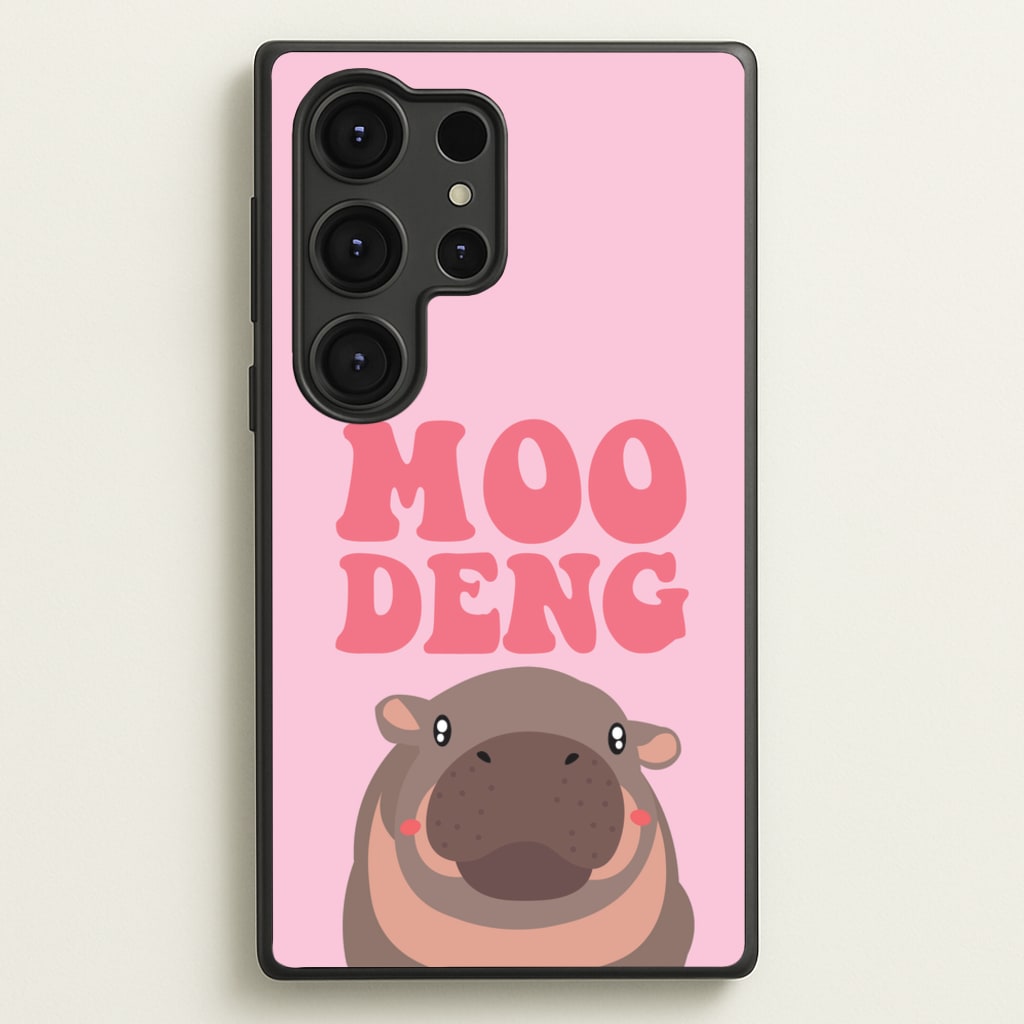 Moo Pink - Moo Deng Phone Case for Galaxy S25 Ultra
