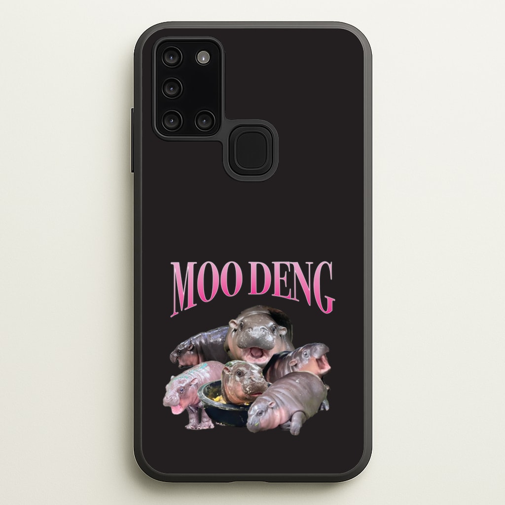 Moo Collage - Moo Deng Phone Case for Galaxy A21s