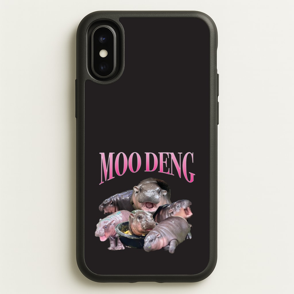 Moo Collage - Moo Deng Phone Case for iPhone X / XS