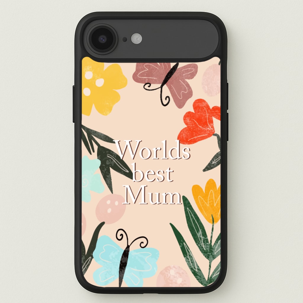 Worlds Best Mum - Floral Mother's Day Phone Case for iPhone 17 Air