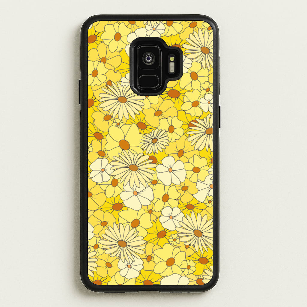Yellow Flower Pattern - Mothers Day - Mother's Day Phone Case for Galaxy S9