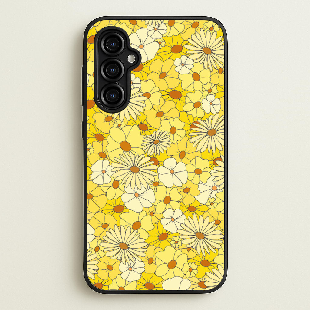 Yellow Flower Pattern - Mothers Day - Mother's Day Phone Case for Galaxy A54