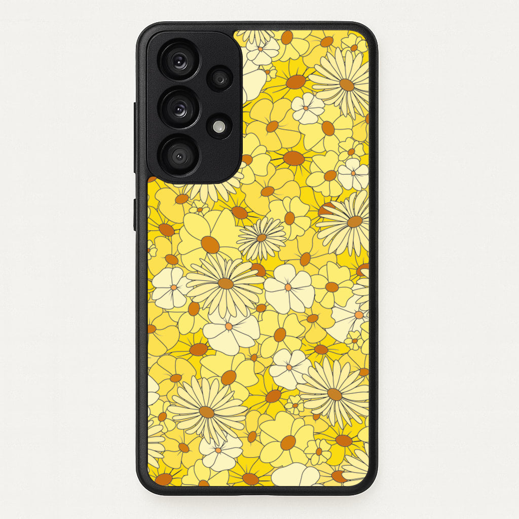 Yellow Flower Pattern - Mothers Day - Mother's Day Phone Case for Galaxy A53