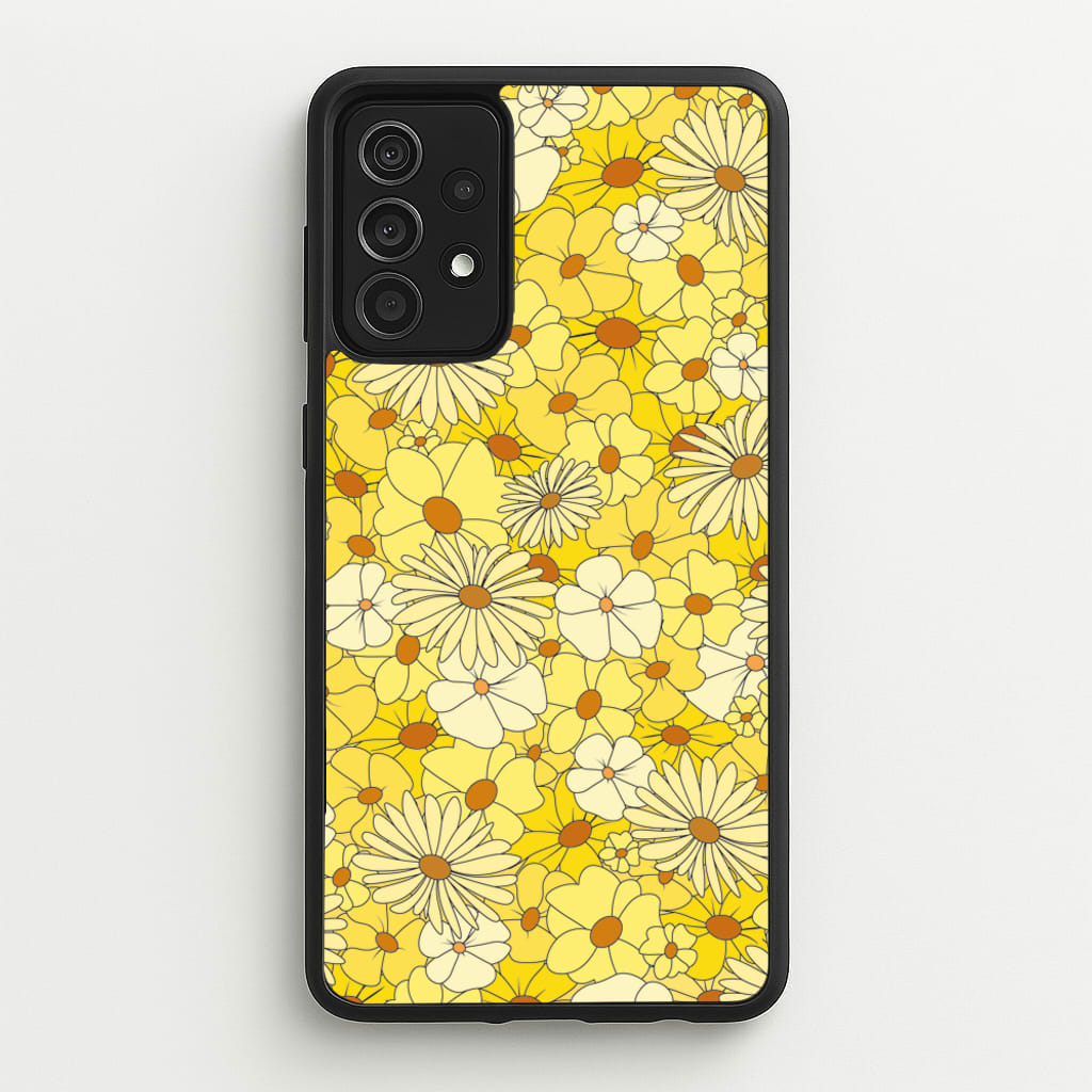 Yellow Flower Pattern - Mothers Day - Mother's Day Phone Case for Galaxy A52 / A52s