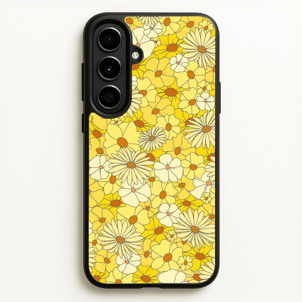 Yellow Flower Pattern - Mothers Day - Mother's Day Phone Case for Galaxy A56