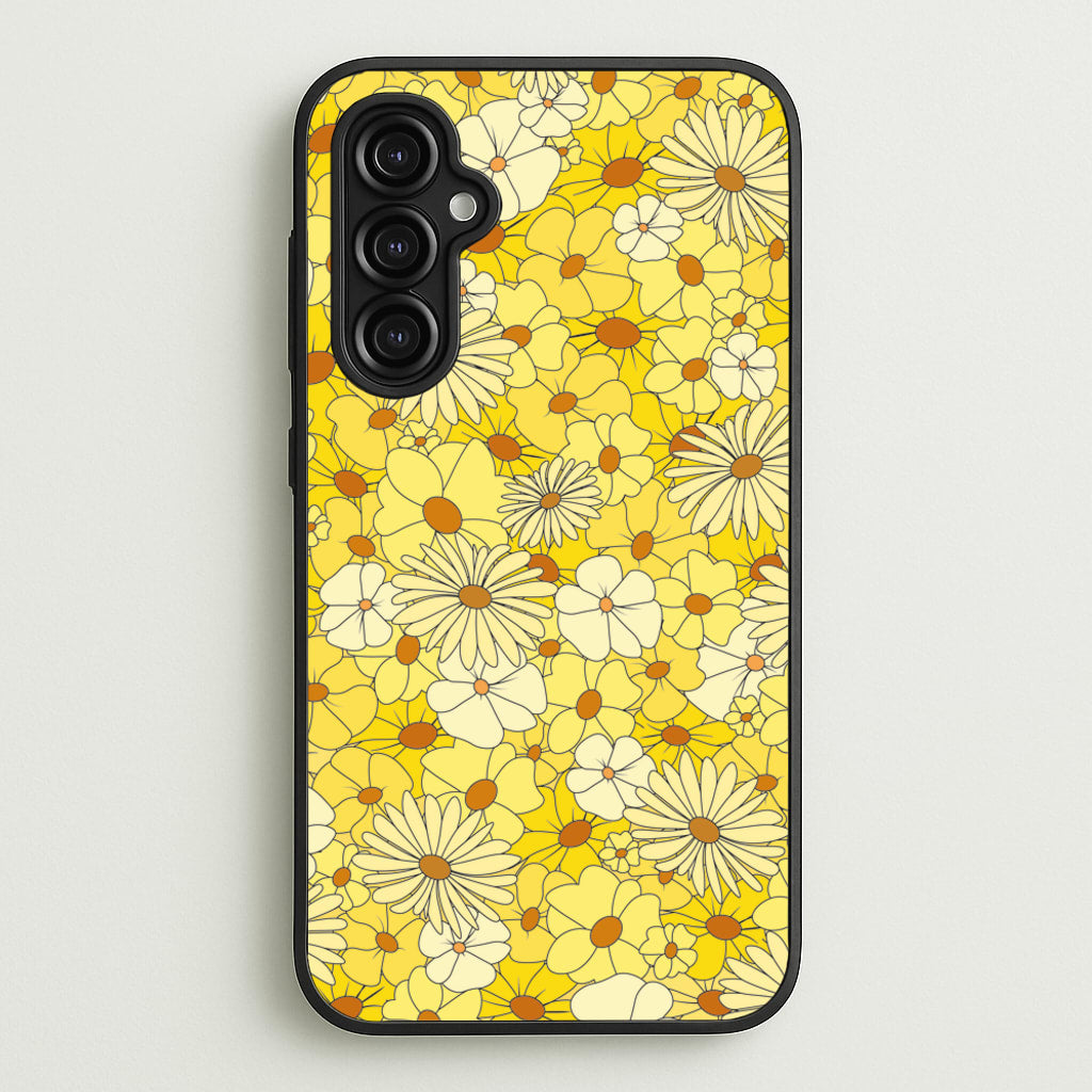 Yellow Flower Pattern - Mothers Day - Mother's Day Phone Case for Galaxy A14
