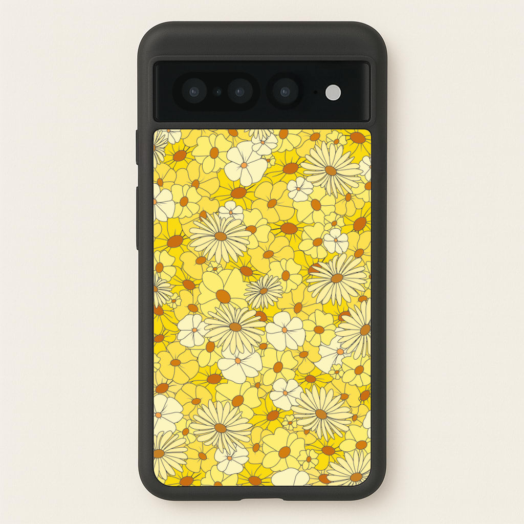 Yellow Flower Pattern - Mothers Day - Mother's Day Phone Case for Google Pixel 7 Pro