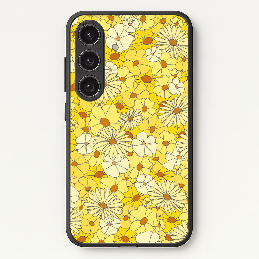 Yellow Flower Pattern - Mothers Day - Mother's Day Phone Case for Galaxy S25 Plus