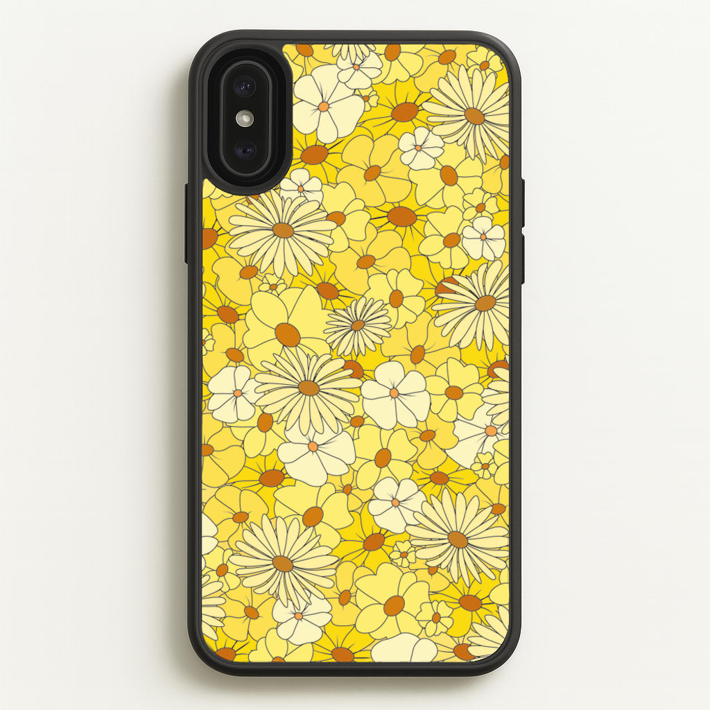 Yellow Flower Pattern - Mothers Day - Mother's Day Phone Case for iPhone XS Max