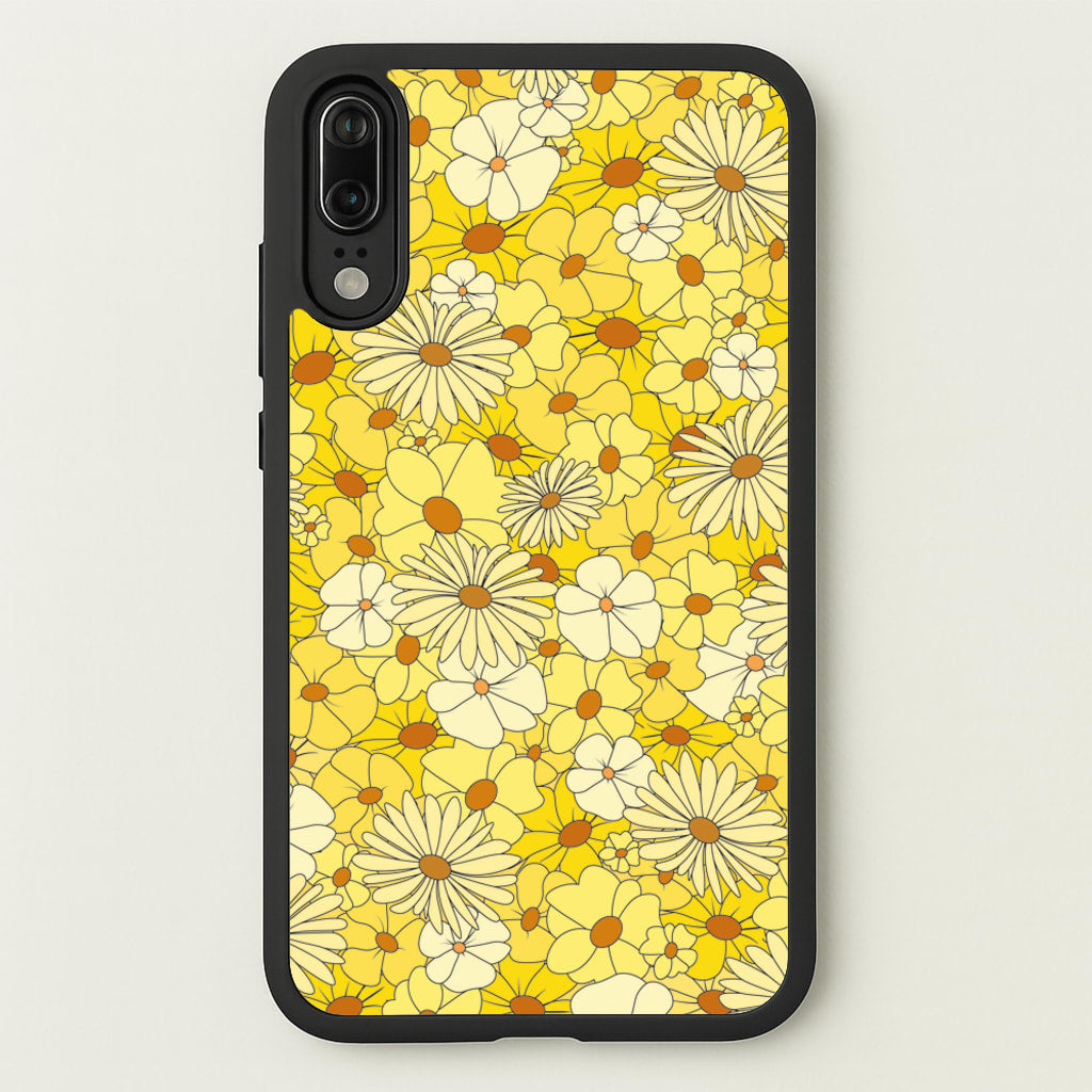 Yellow Flower Pattern - Mothers Day - Mother's Day Phone Case for Huawei P20