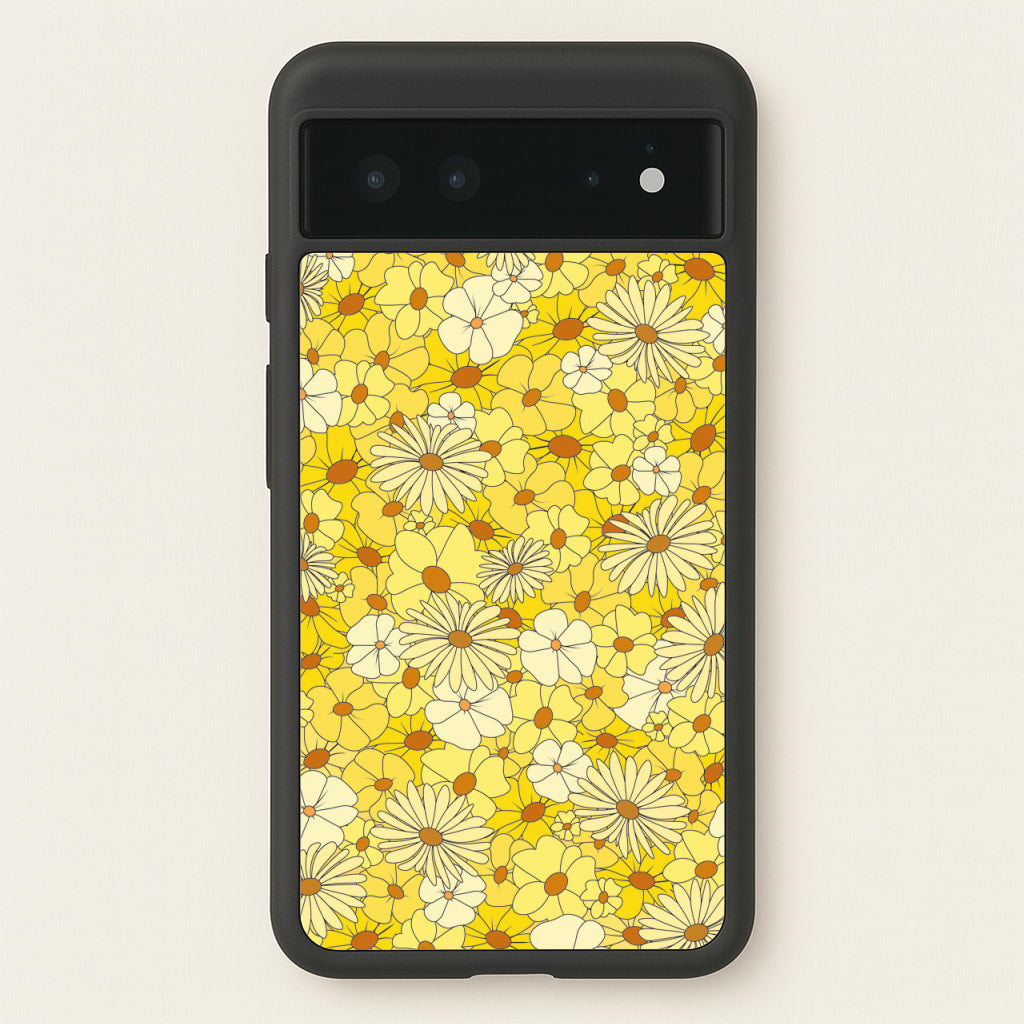 Yellow Flower Pattern - Mothers Day - Mother's Day Phone Case for Google Pixel 6
