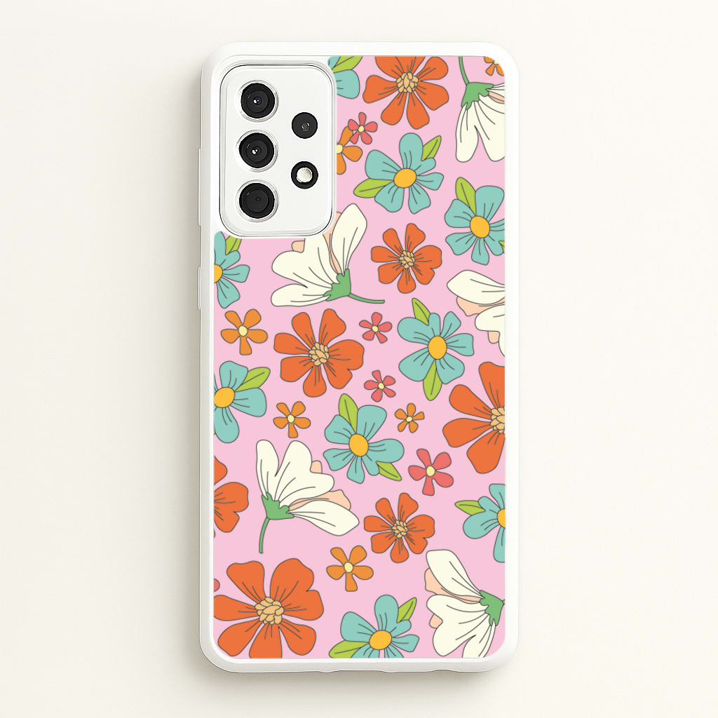 Pink Flower Pattern - Mothers Day - Mother's Day Phone Case for Galaxy A52 / A52s