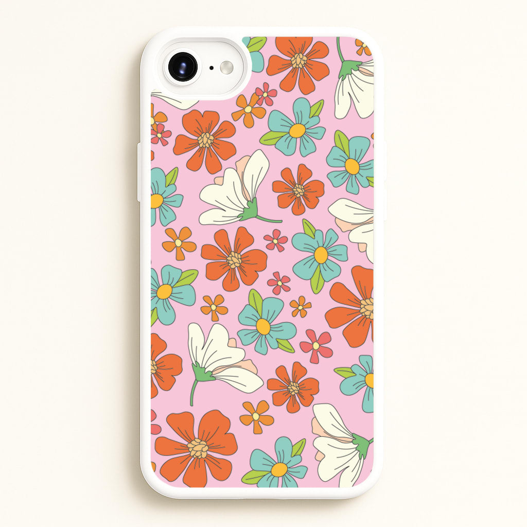 Pink Flower Pattern - Mothers Day - Mother's Day Phone Case for iPhone 6 Plus / 7 Plus / 8 Plus