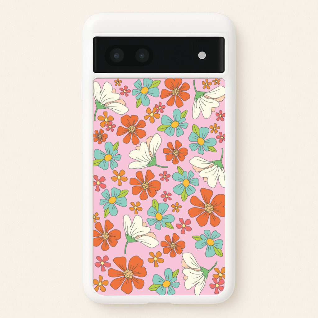 Pink Flower Pattern - Mothers Day - Mother's Day Phone Case for Google Pixel 6a