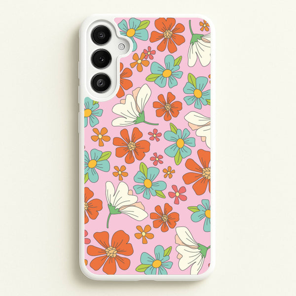 Pink Flower Pattern - Mothers Day - Mother's Day Phone Case for Galaxy A34