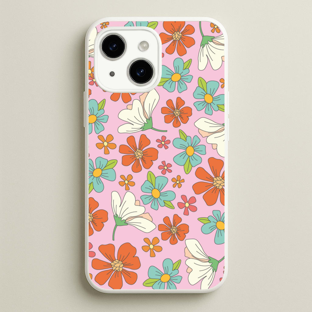 Pink Flower Pattern - Mothers Day - Mother's Day Phone Case for iPhone 14 Plus