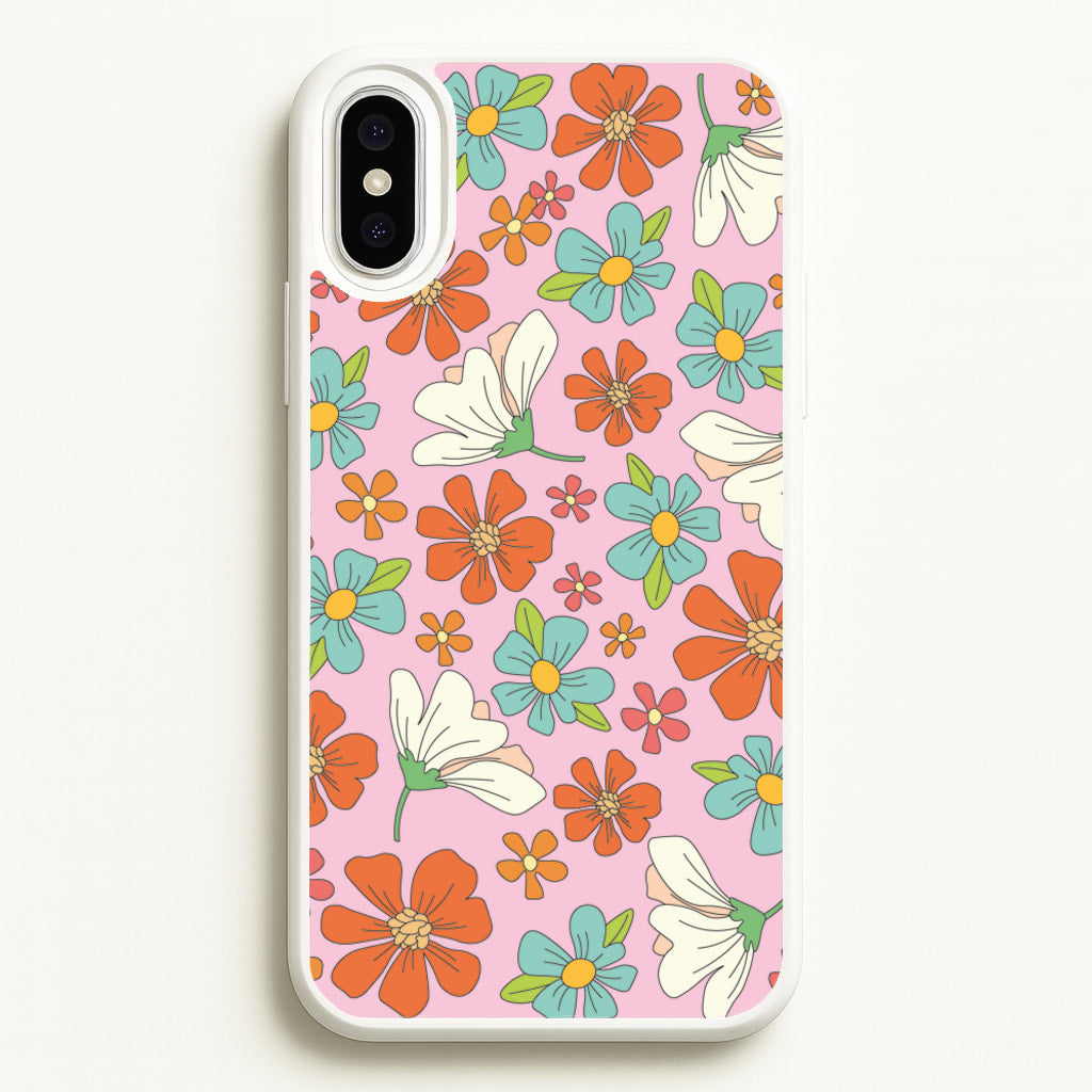 Pink Flower Pattern - Mothers Day - Mother's Day Phone Case for iPhone XS Max