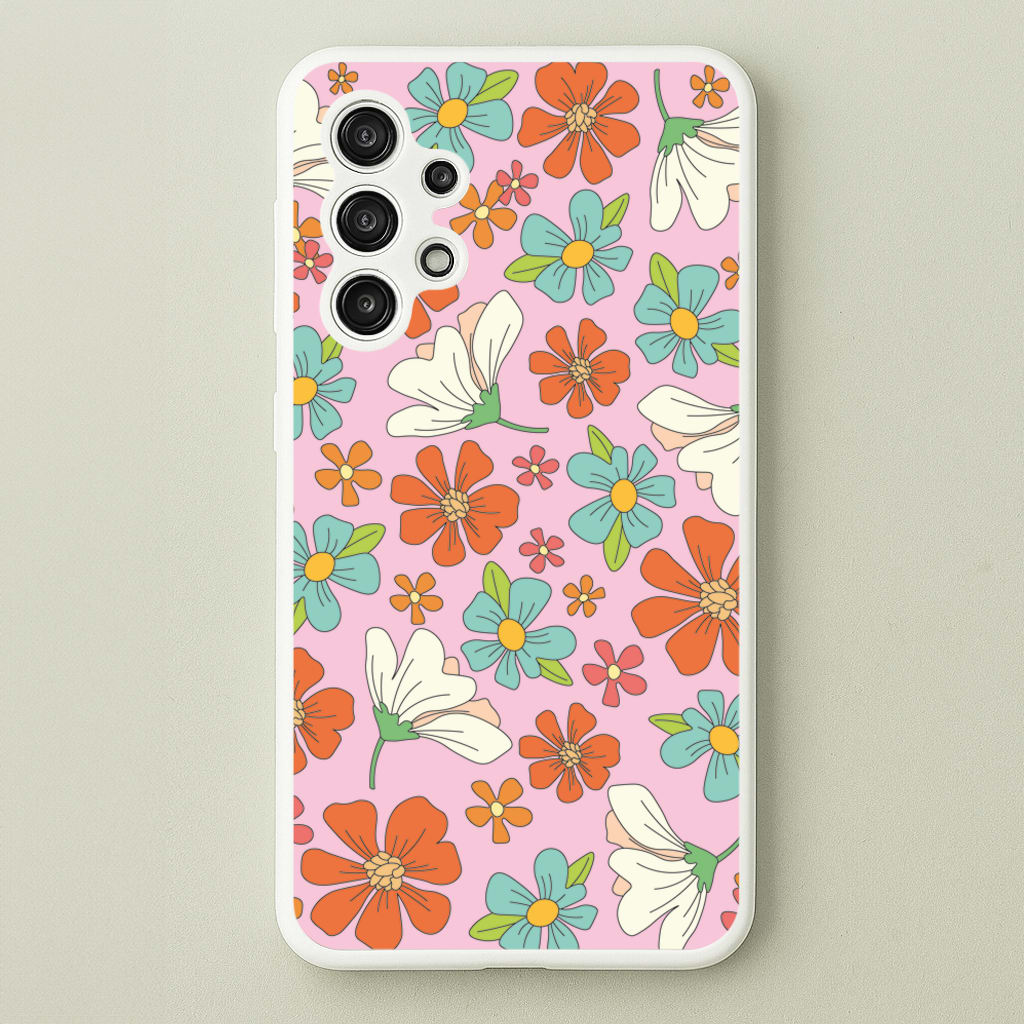 Pink Flower Pattern - Mothers Day - Mother's Day Phone Case for Galaxy A13