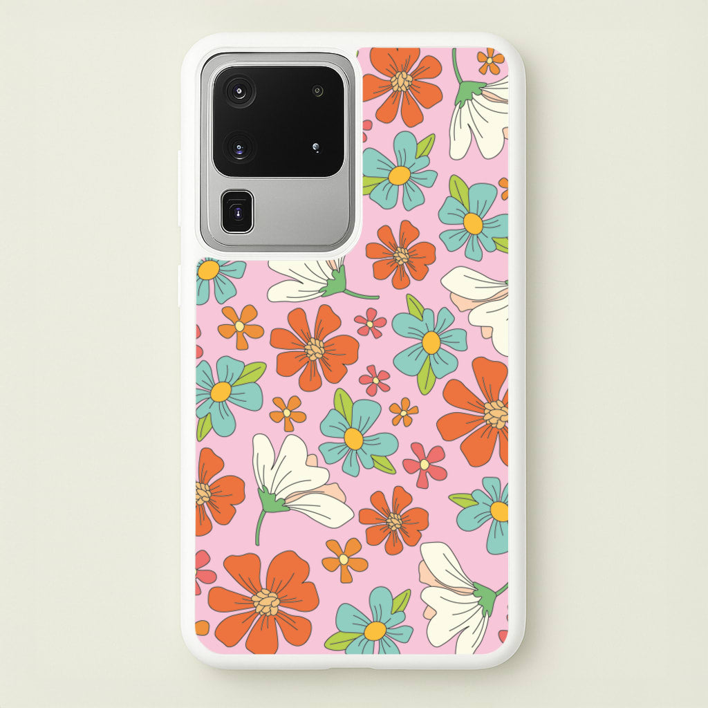 Pink Flower Pattern - Mothers Day - Mother's Day Phone Case for Galaxy S20 Ultra