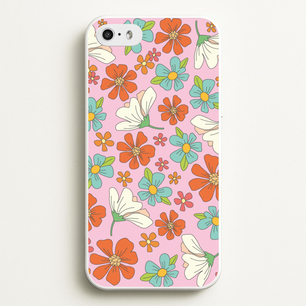Pink Flower Pattern - Mothers Day - Mother's Day Phone Case for iPhone 5 / 5s / SE 2016