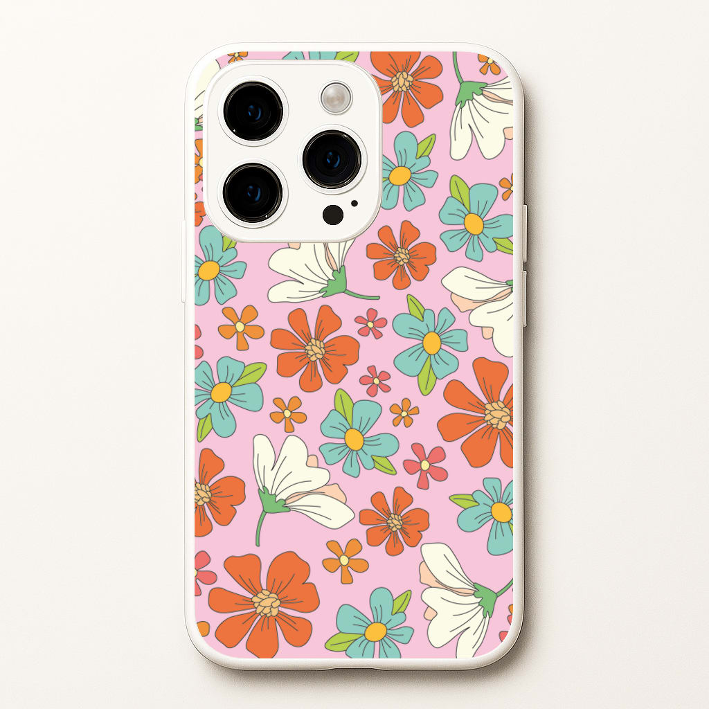 Pink Flower Pattern - Mothers Day - Mother's Day Phone Case for iPhone 15 Pro