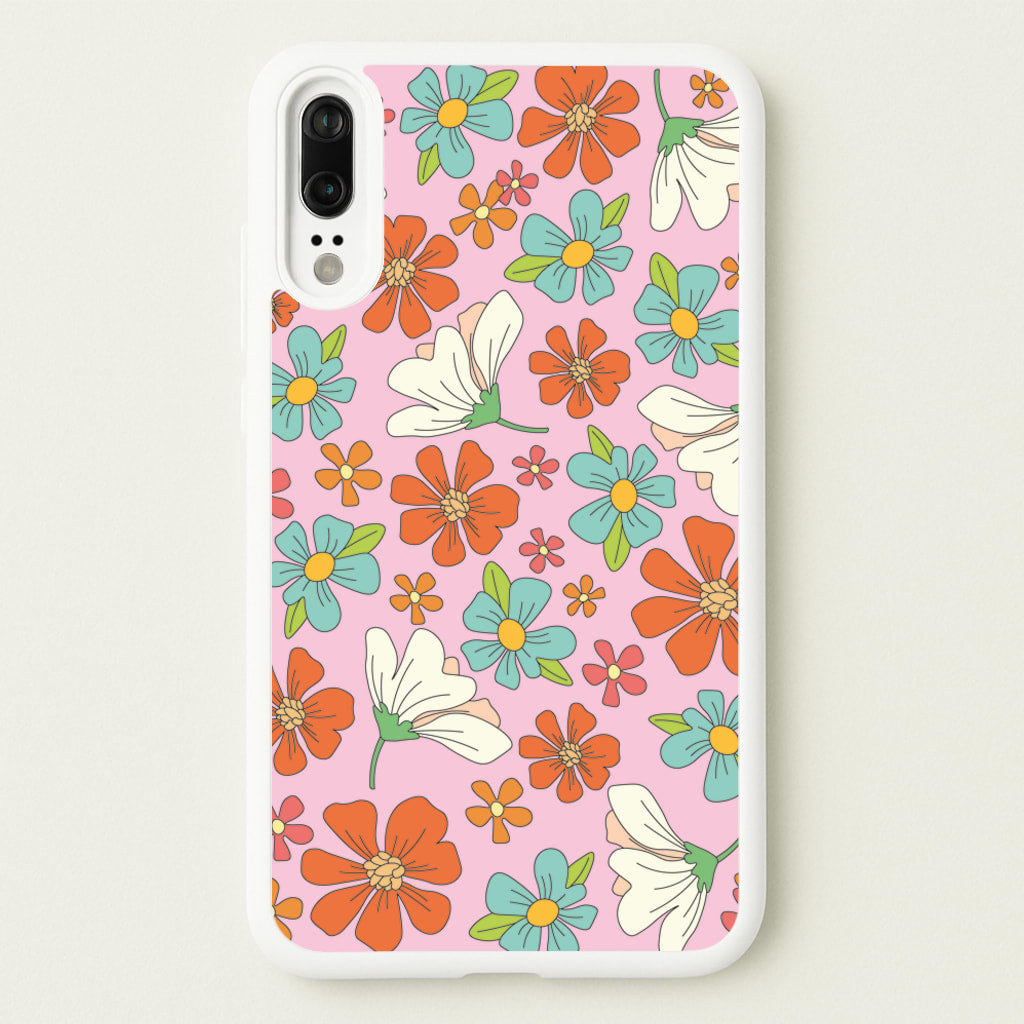 Pink Flower Pattern - Mothers Day - Mother's Day Phone Case for Huawei P20