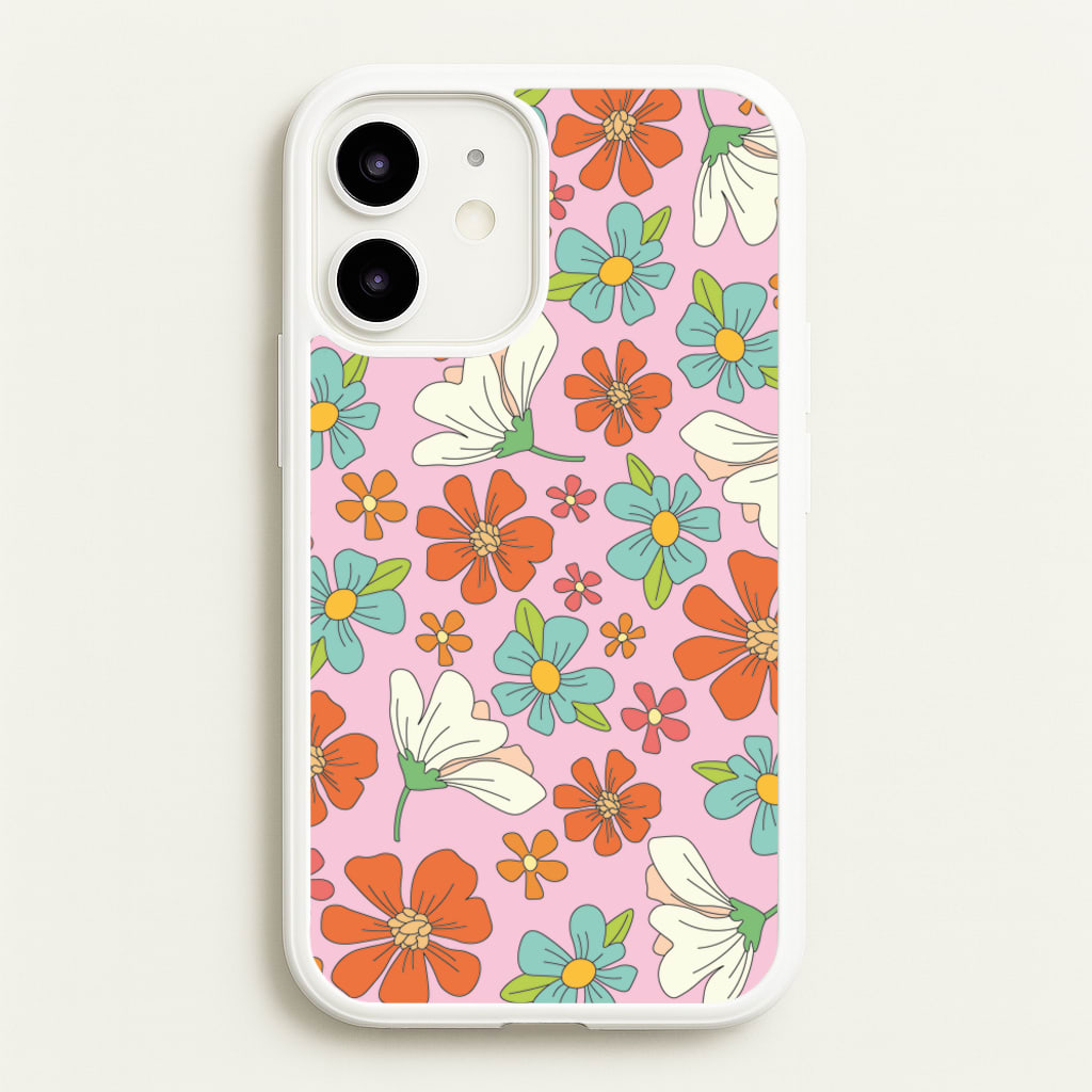 Pink Flower Pattern - Mothers Day - Mother's Day Phone Case for iPhone 12 Mini