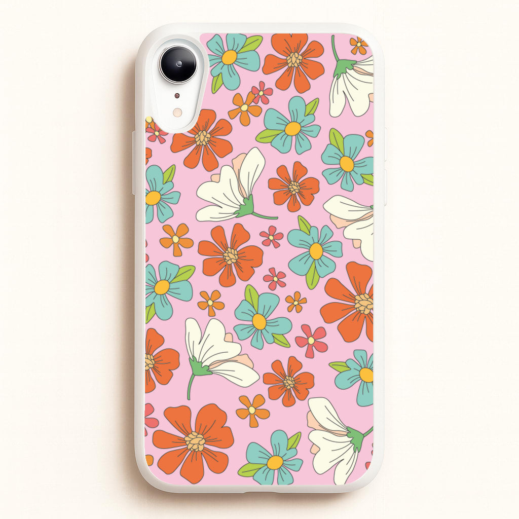 Pink Flower Pattern - Mothers Day - Mother's Day Phone Case for iPhone XR