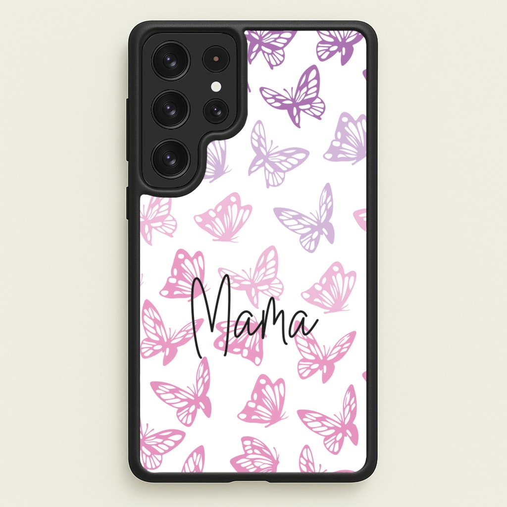 Mama Butterflies - Mother's Day - Mother's Day Phone Case for Galaxy S22 Ultra
