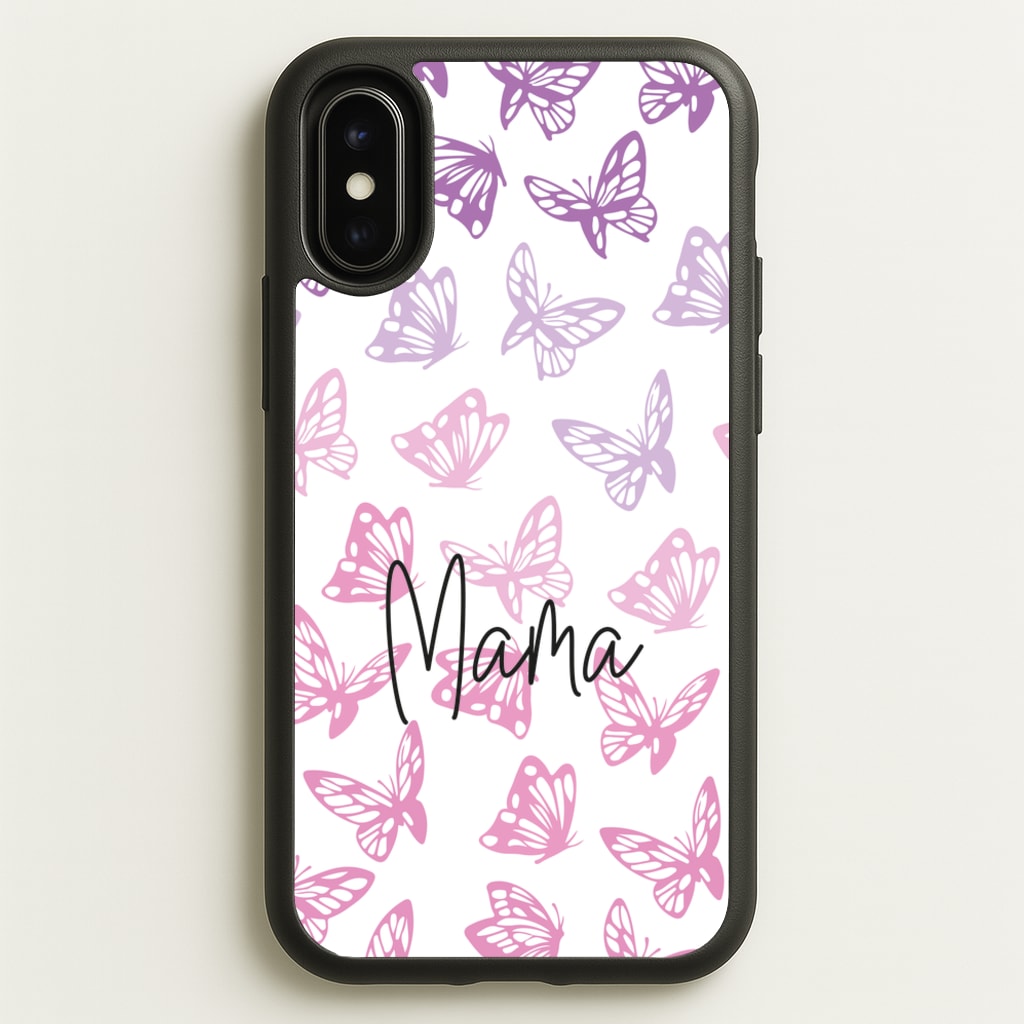 Mama Butterflies - Mother's Day - Mother's Day Phone Case for iPhone X / XS