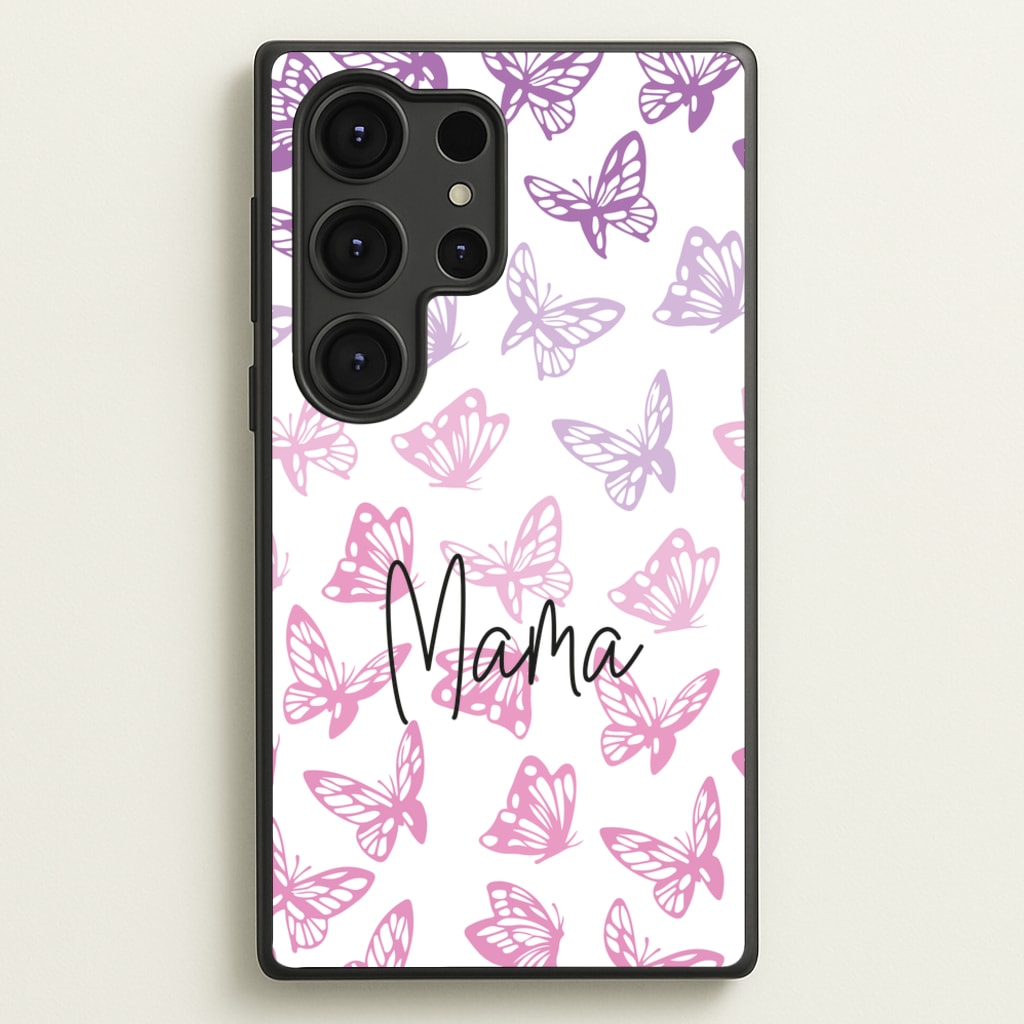 Mama Butterflies - Mother's Day - Mother's Day Phone Case for Galaxy S25 Ultra