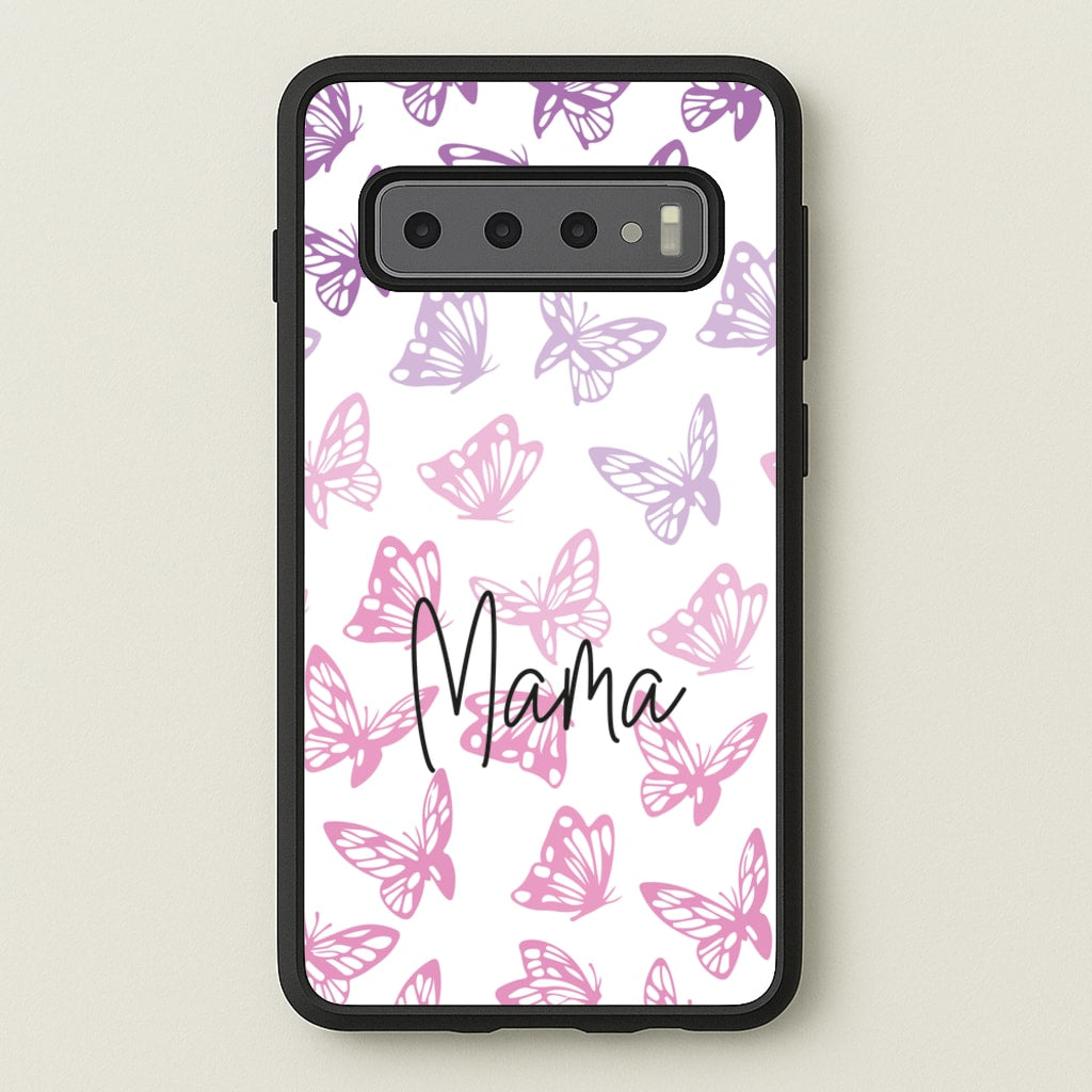 Mama Butterflies - Mother's Day - Mother's Day Phone Case for Galaxy S10 Plus