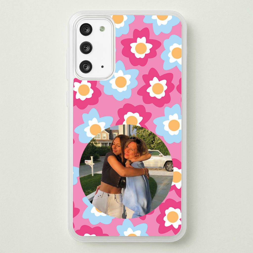 Pink And Blue Flower Pattern - Personalised Mother's Day - Mother's Day Phone Case for Galaxy Note 20