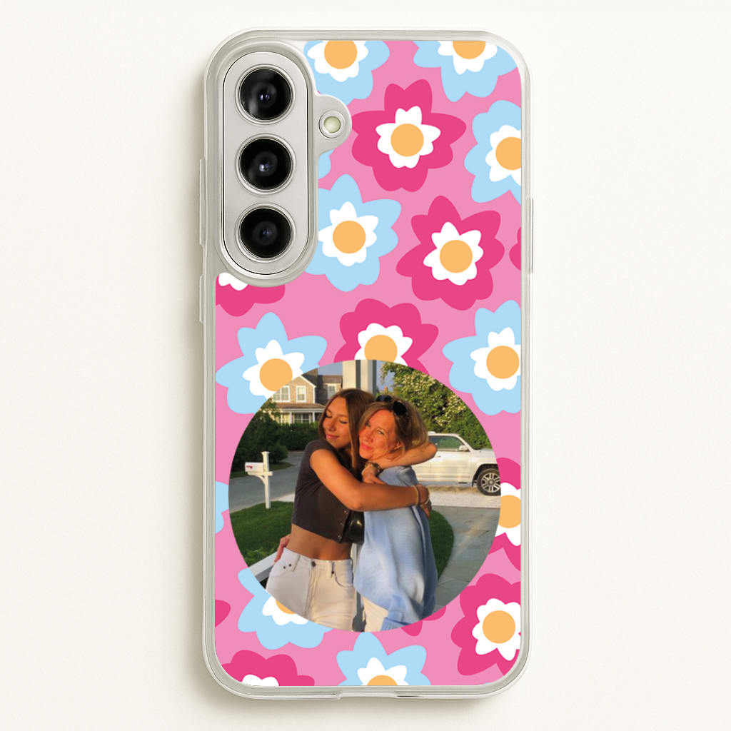 Pink And Blue Flower Pattern - Personalised Mother's Day - Mother's Day Phone Case for Galaxy A56