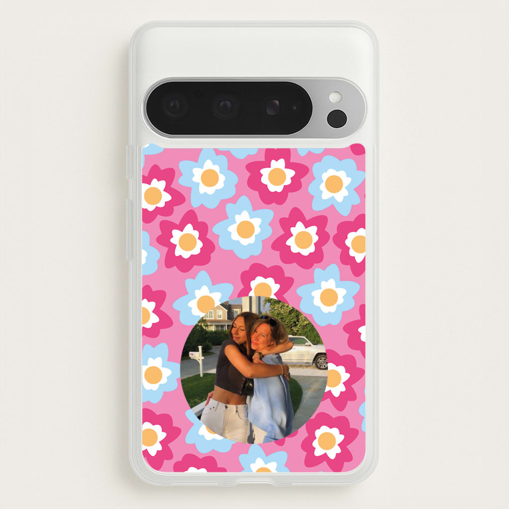 Pink And Blue Flower Pattern - Personalised Mother's Day - Mother's Day Phone Case for Google Pixel 9 Pro XL