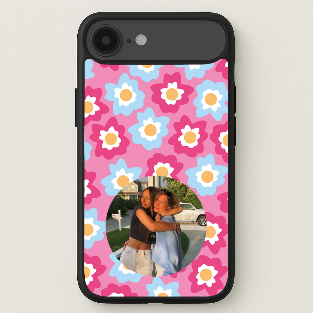 Pink And Blue Flower Pattern - Personalised Mother's Day Phone Case for iPhone 17 Air