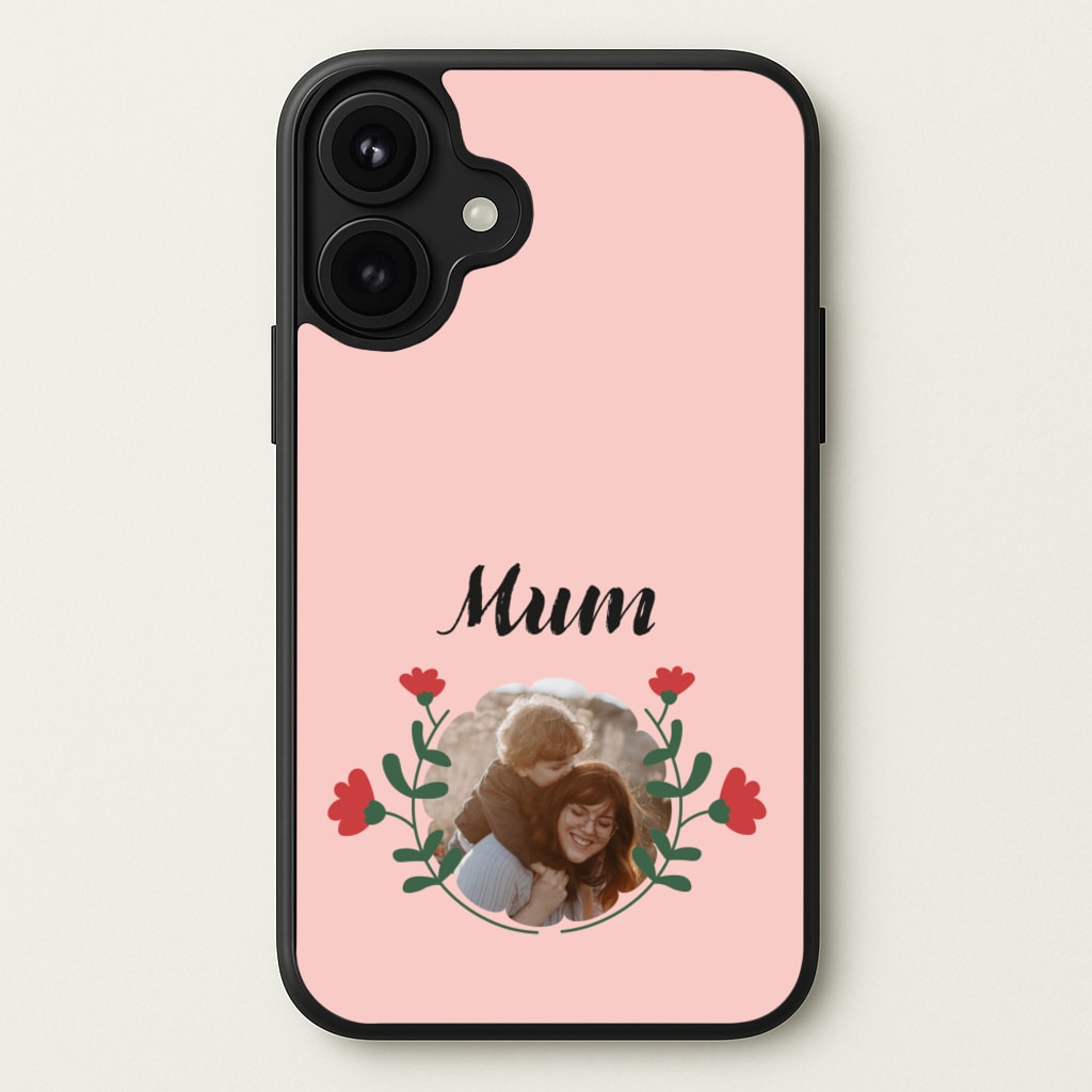 Mum Red Flowers - Personalised Mother's Day Phone Case for iPhone 17