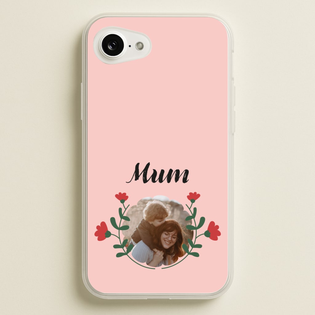 Mum Red Flowers - Personalised Mother's Day - Mother's Day Phone Case for iPhone 16e