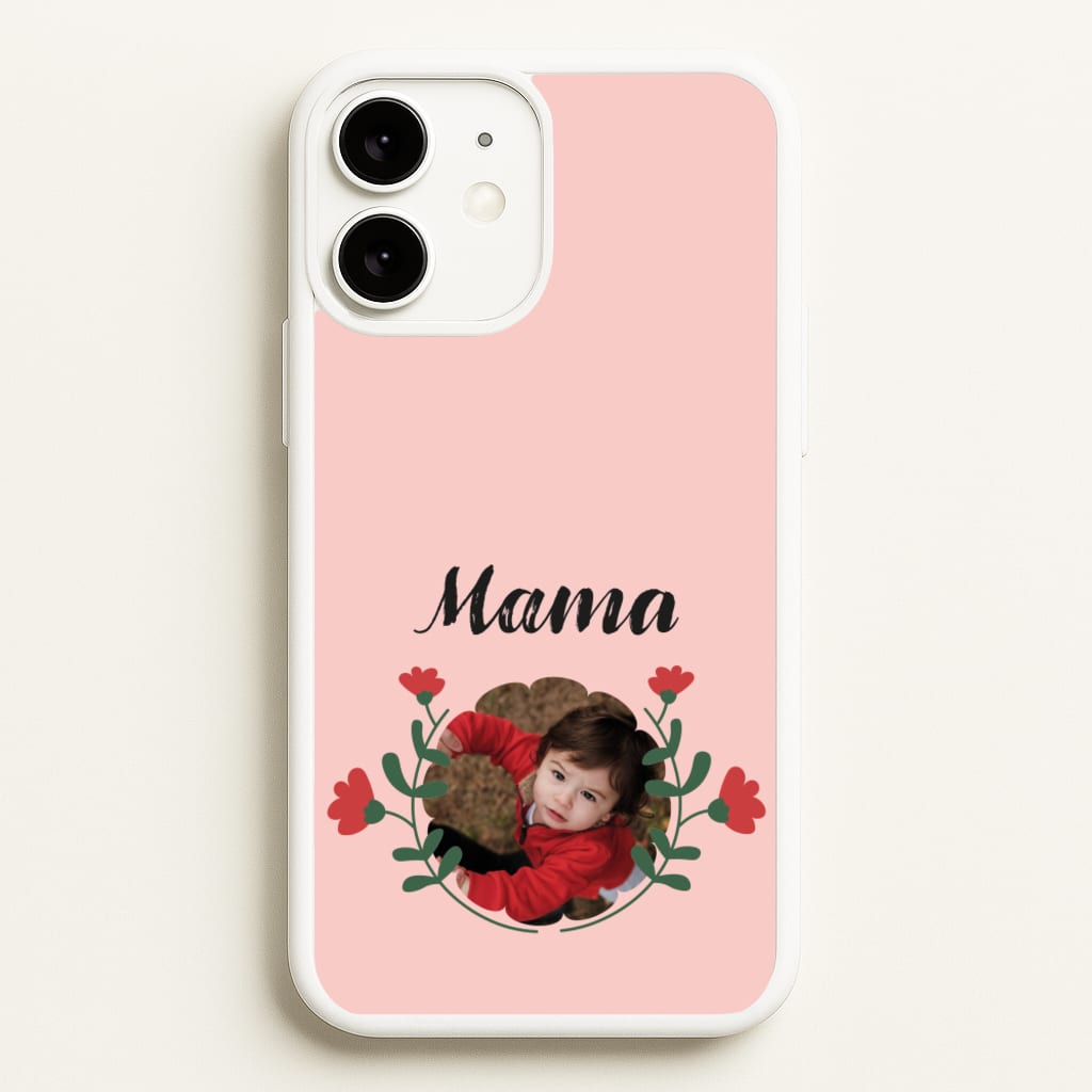 Mama Red Flowers - Personalised Mother's Day - Mother's Day Phone Case for iPhone 11