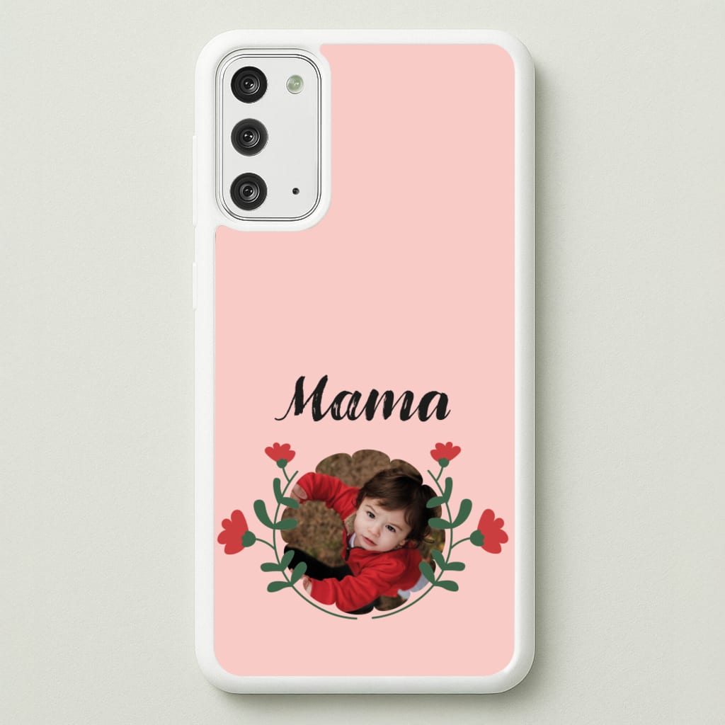 Mama Red Flowers - Personalised Mother's Day - Mother's Day Phone Case for Galaxy Note 20