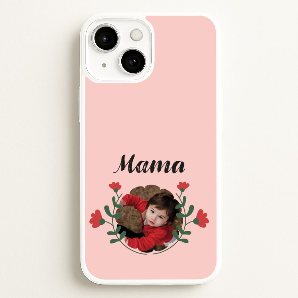 Mama Red Flowers - Personalised Mother's Day - Mother's Day Phone Case for iPhone 13