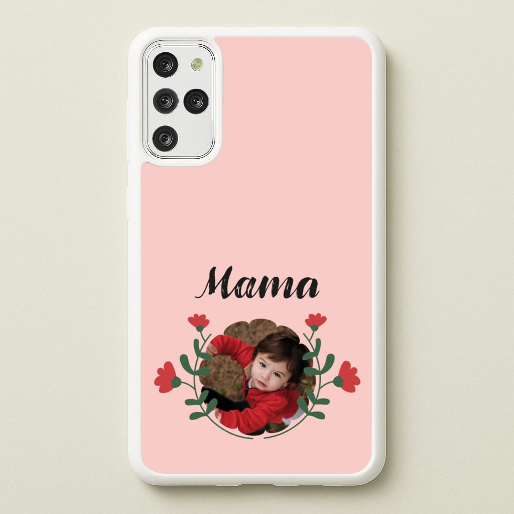 Mama Red Flowers - Personalised Mother's Day - Mother's Day Phone Case for Galaxy S20 Plus